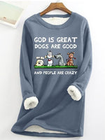 Casual Long Sleeve Crew Neck Text Letters Loose Mid-Long Sweatshirt