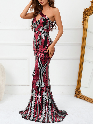 Sexy Sleeveless Asymmetrical Plain Tight Maxi Dress
