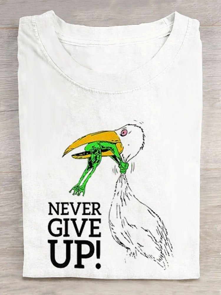 Loose Short Sleeve Crew Neck Animal Casual Regular T-Shirt