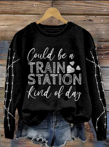 Casual Long Sleeve Hoodie Text Letters Regular Hoodie