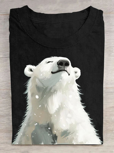 Loose Short Sleeve Crew Neck Animal Casual Regular T-Shirt