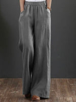 Boho Plain Loose Long Pants
