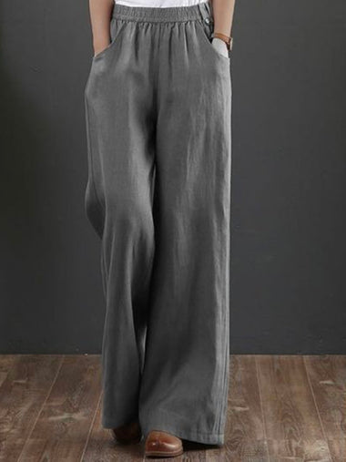 Boho Plain Loose Long Pants