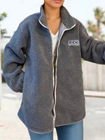Casual Long Sleeve Cat Loose Regular Jacket