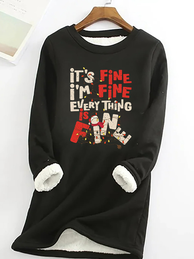 Loose Long Sleeve Crew Neck Christmas Casual Mid-Long Sweatshirt