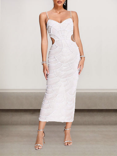 Sexy Sleeveless V Neck Plain Tight Maxi Dress