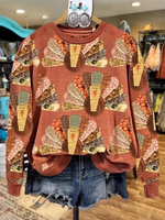 Loose Long Sleeve Crew Neck Animal Casual Regular Sweatshirt