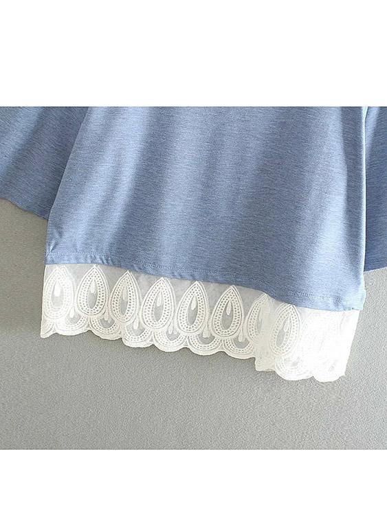 OEM Ladies Blue T-Shirts