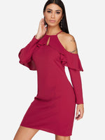 OEM Ladies Burgundy Sexy Dresses