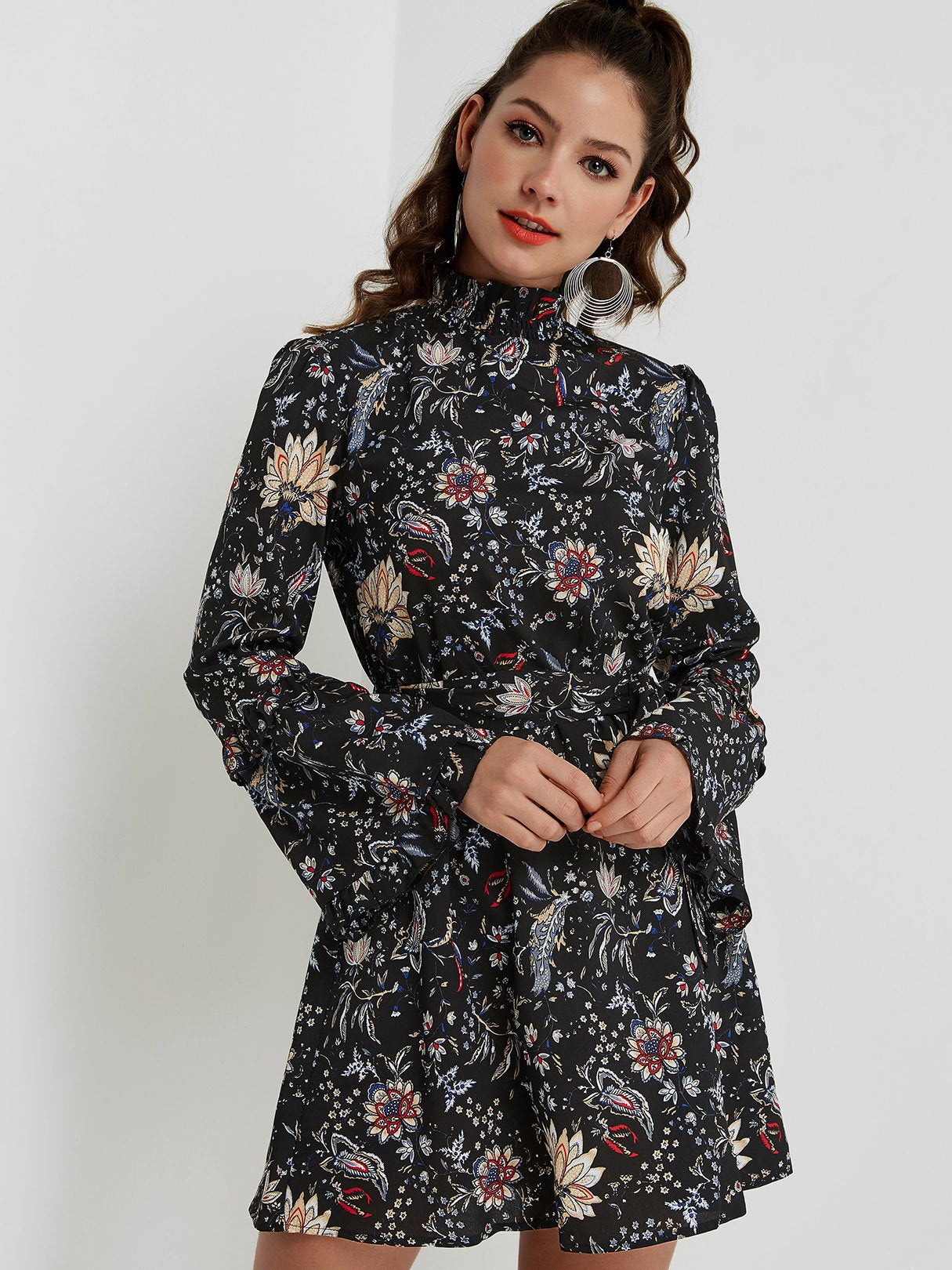 ODM Ladies Long Sleeve Mini Dresses