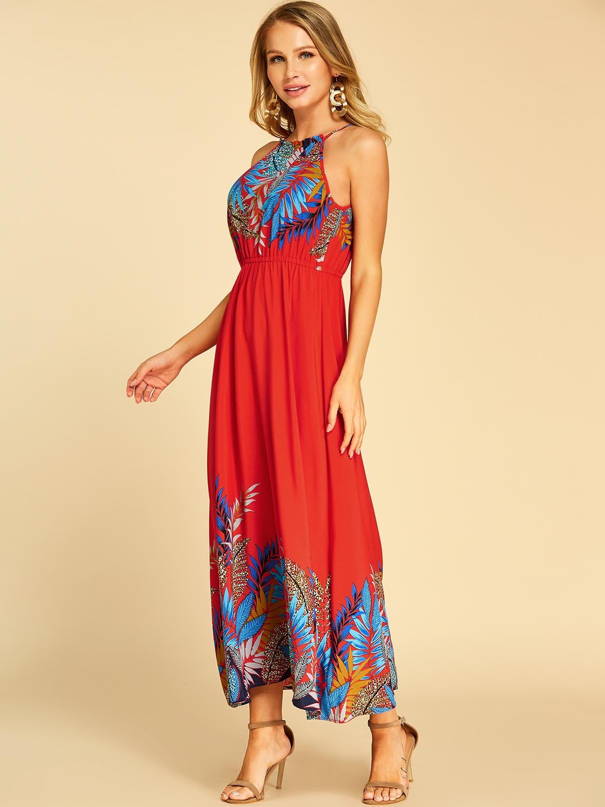 OEM Ladies Red Casual Dresses