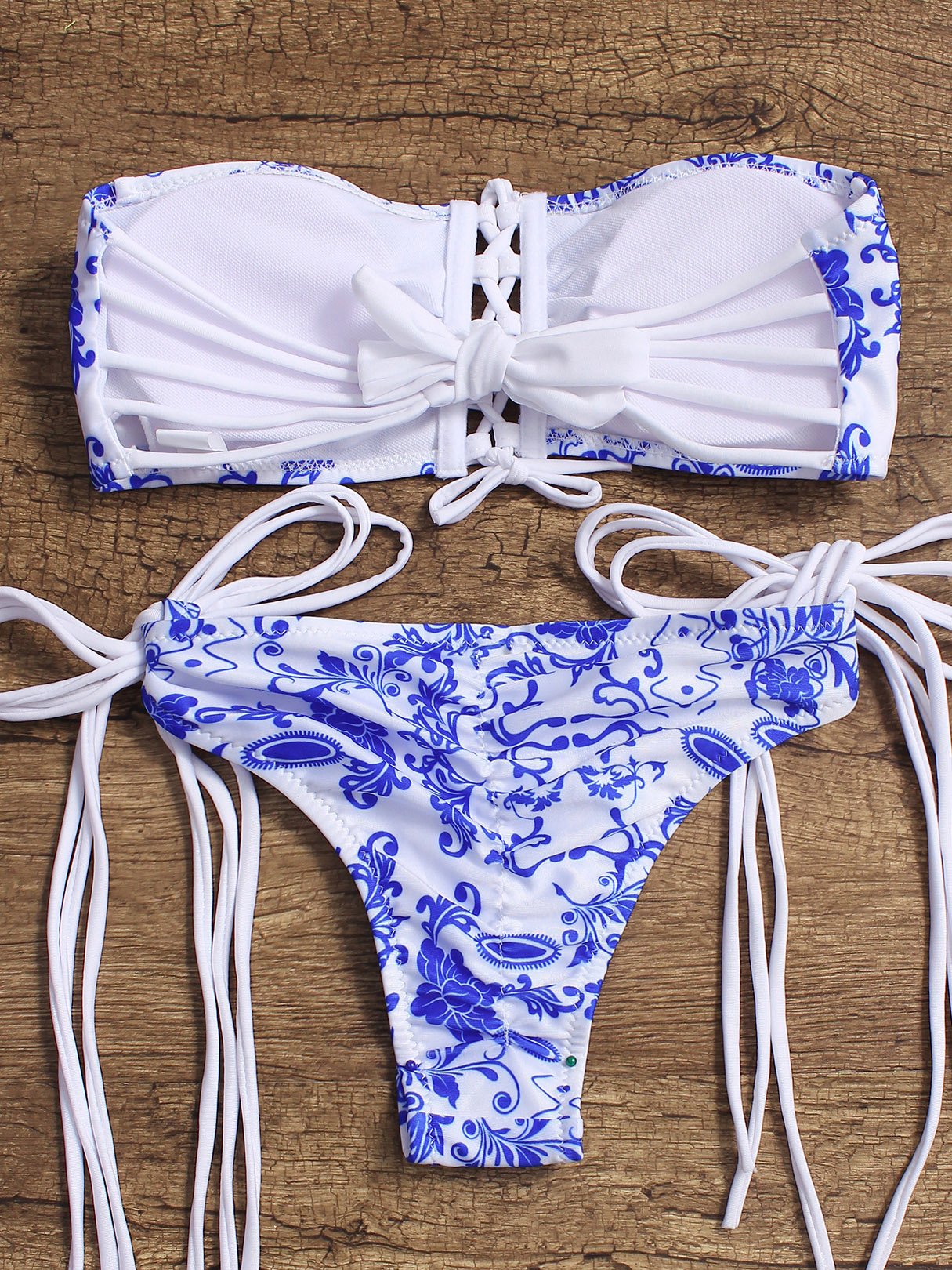 NEW FEELING Womens White Bikinis