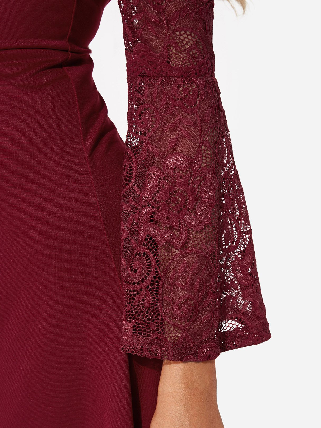 OEM ODM Black And Beige Lace Dress