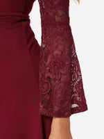 OEM ODM Black And Beige Lace Dress