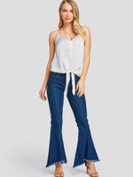NEW FEELING Womens White Camis