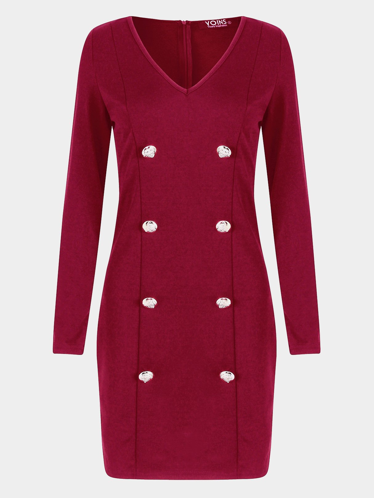 NEW FEELING Womens Burgundy Casual Dresses