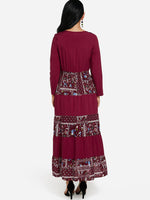 NEW FEELING Womens Burgundy Maxi Dresses