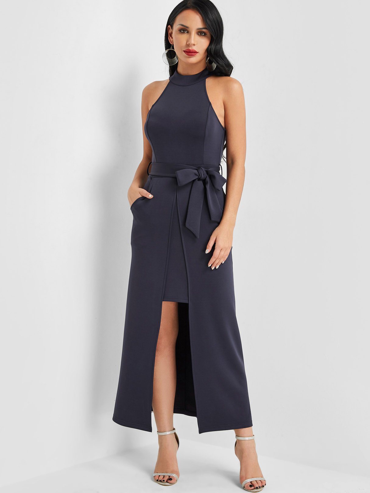 OEM Ladies Navy Casual Dresses