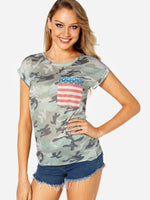 Wholesale Round Neck Printed Short Sleeve Camo T-Shirts