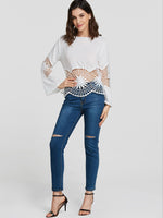 NEW FEELING Womens White T-Shirts