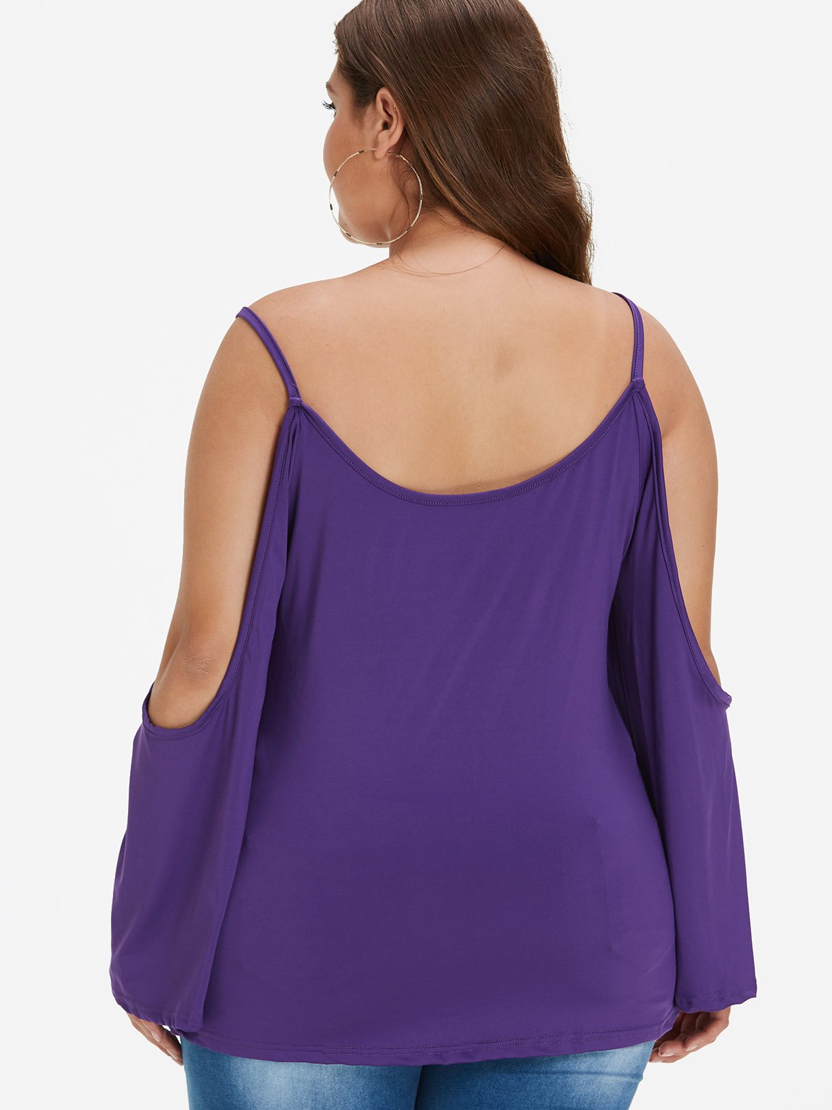 NEW FEELING Womens Purple Plus Size Tops