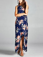 OEM Ladies Navy Maxi Dresses