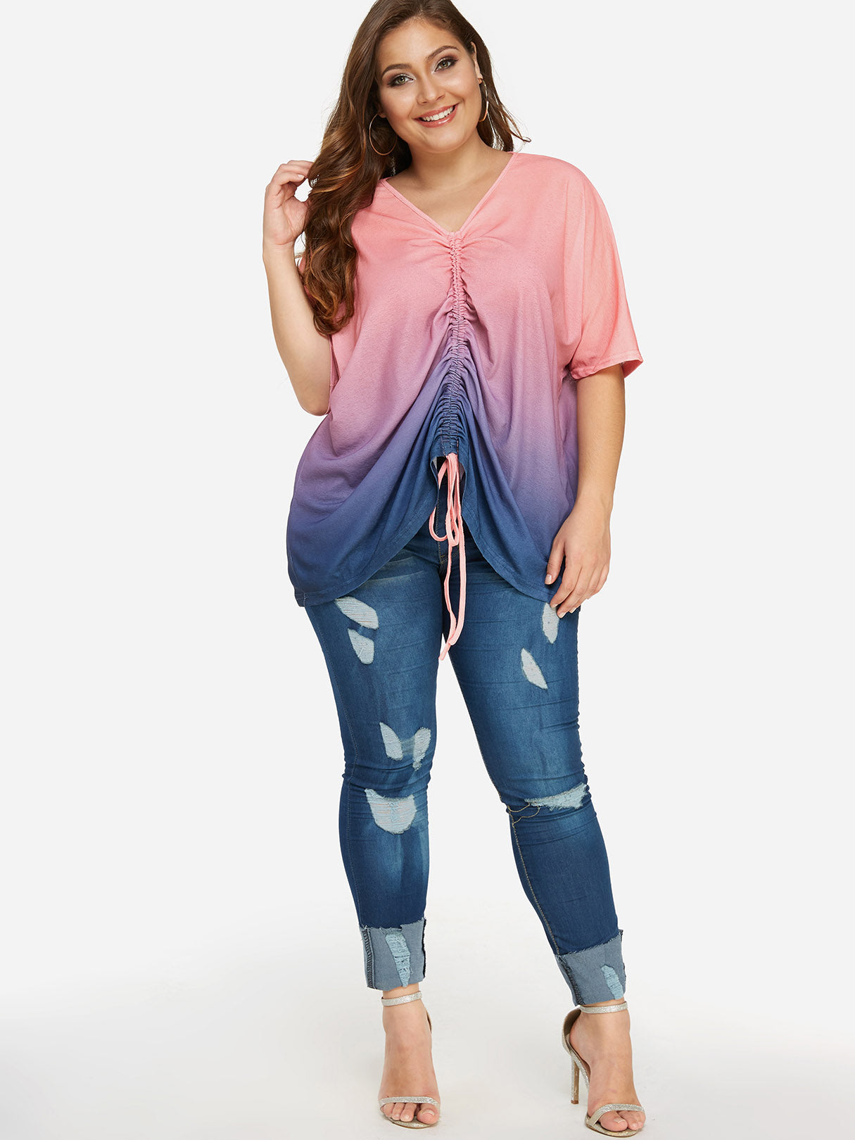 OEM ODM Womens Half Sleeve Plus Size Tops