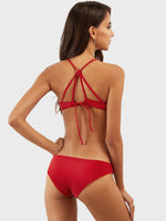 NEW FEELING Womens Red Bikinis