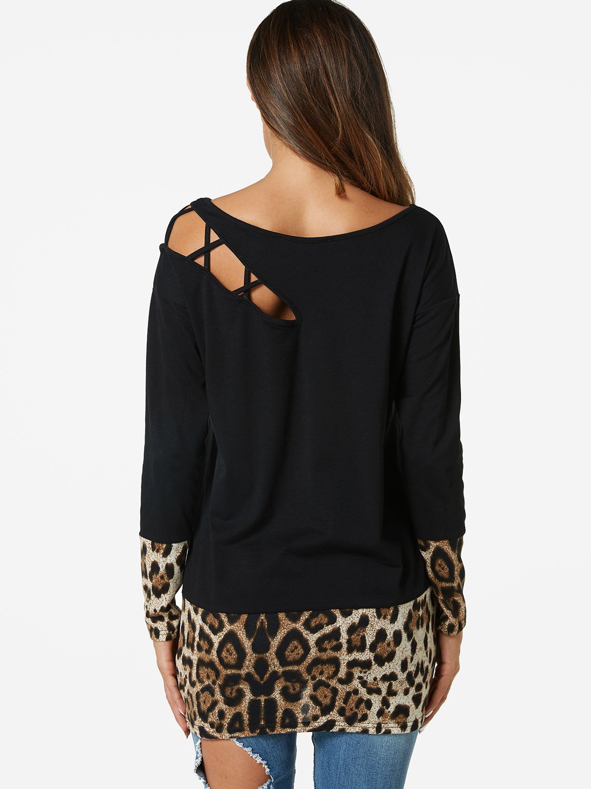 NEW FEELING Womens Black T-Shirts