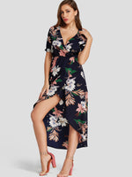 NEW FEELING Womens Navy Floral Dresses