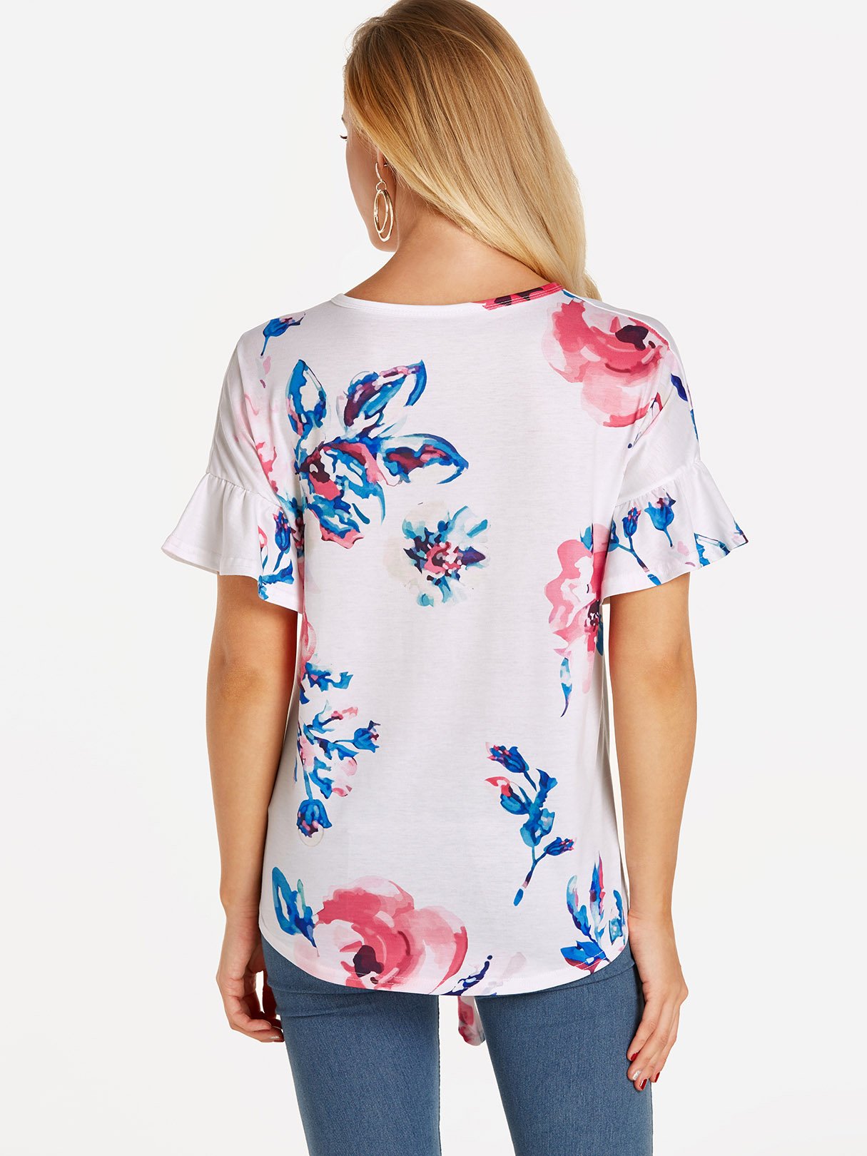 Custom Womens Floral Print T-Shirts