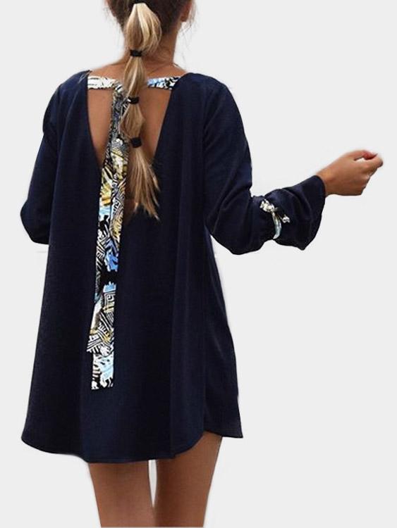 OEM Ladies Blue Mini Dresses