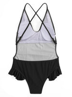 NEW FEELING Womens Black One-Pieces