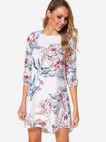OEM Ladies White Floral Dresses