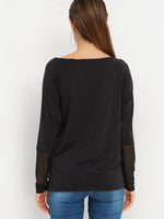 NEW FEELING Womens Black T-Shirts