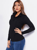 NEW FEELING Womens Black T-Shirts