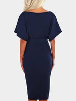 NEW FEELING Womens Navy Midi Dresses