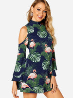 OEM Ladies Navy Floral Dresses