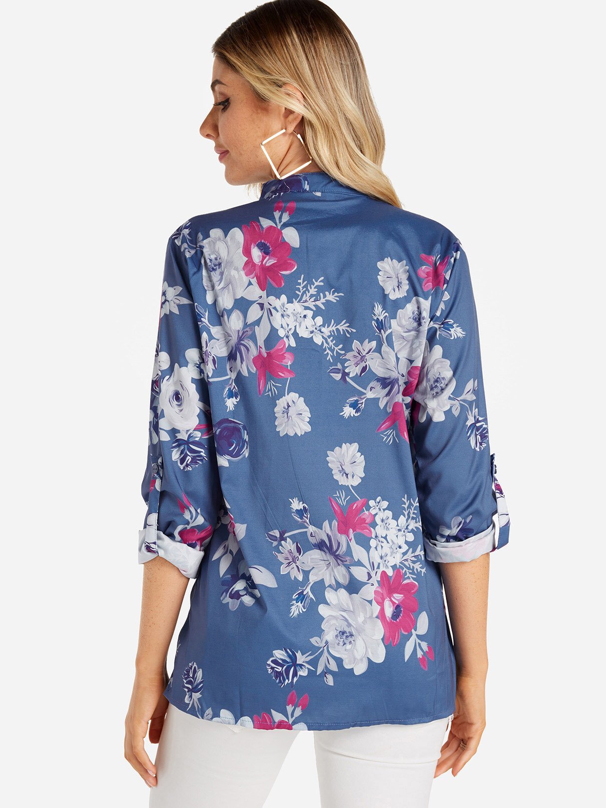 NEW FEELING Womens Blue Blouses