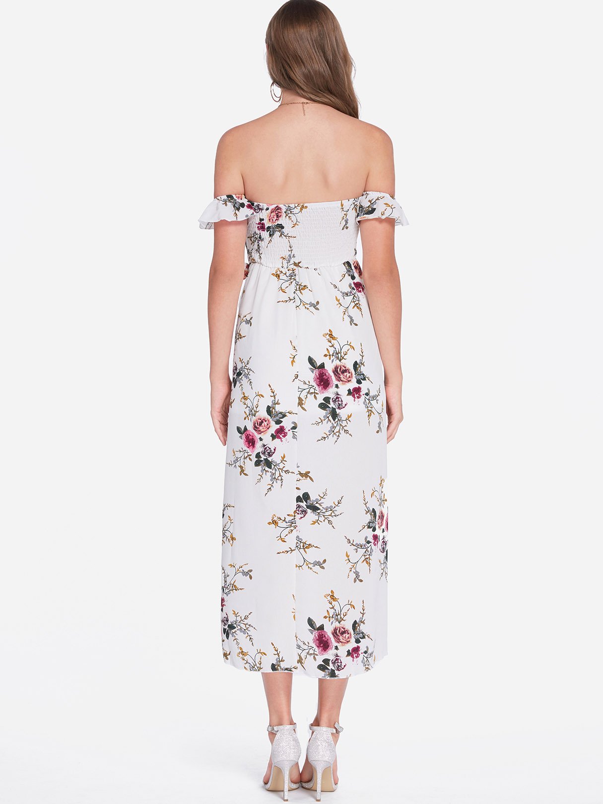 NEW FEELING Womens White Floral Dresses