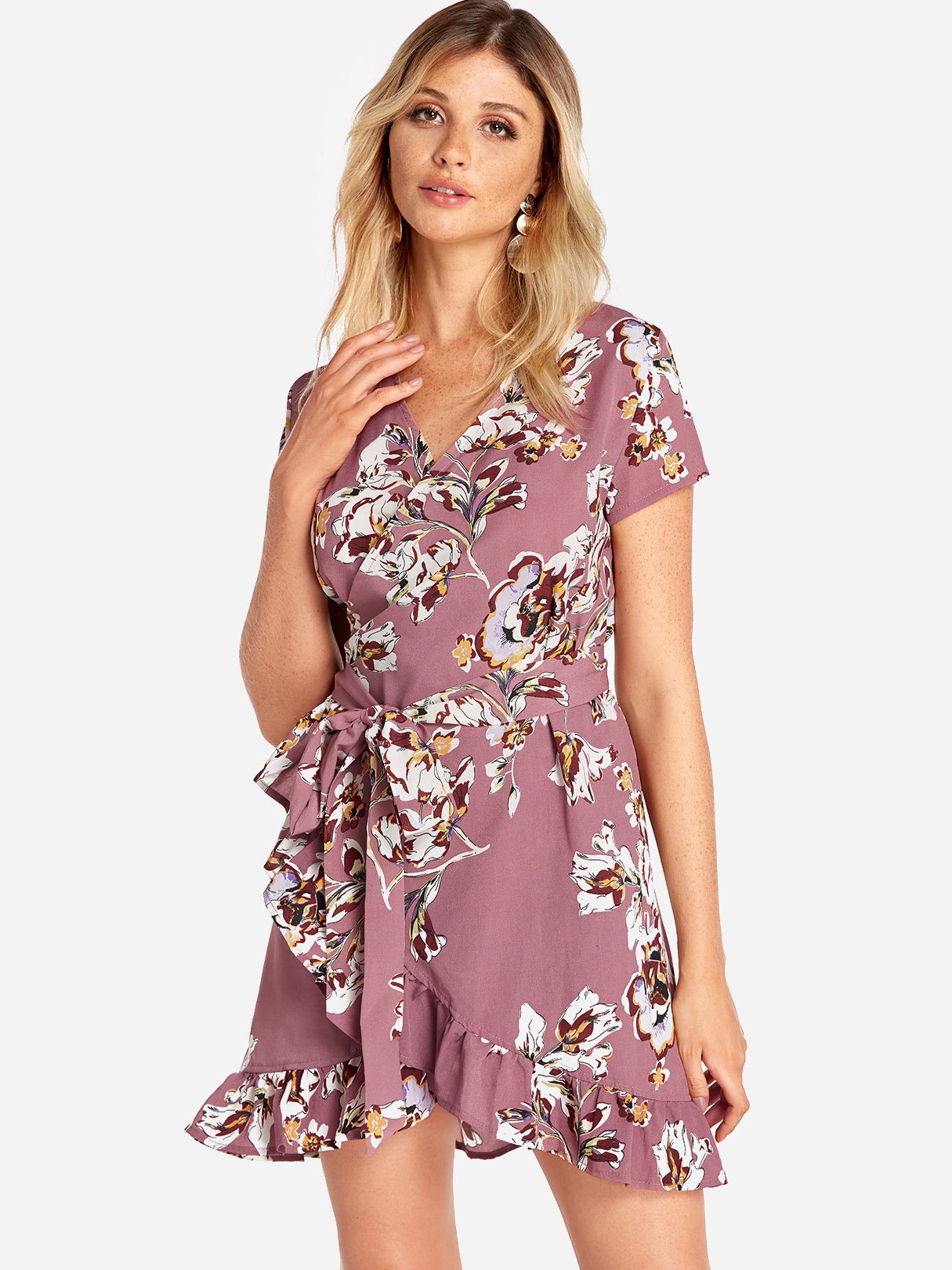 ODM Ladies Short Sleeve Mini Dress
