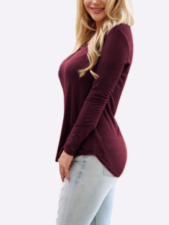 OEM Ladies Plum T-Shirts