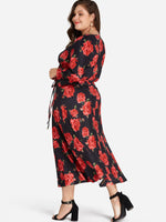 NEW FEELING Womens Rose Plus Size Dresses