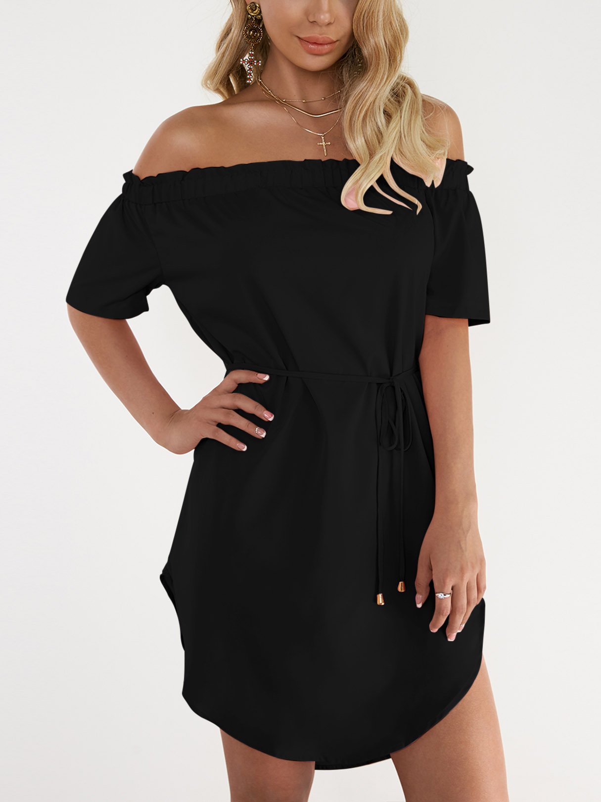 ODM Ladies Short Sleeve Mini Dress