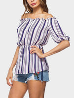 OEM Ladies Striped Blouses