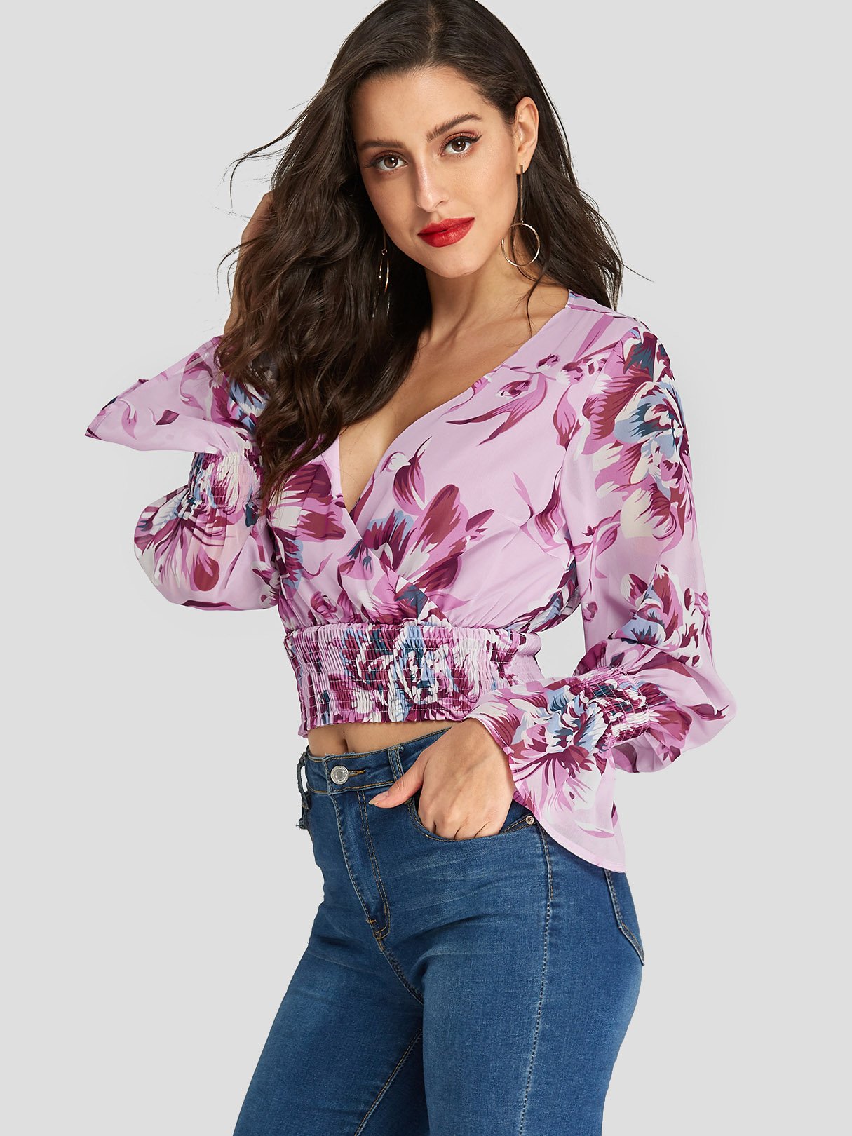 OEM Ladies Pink Blouses