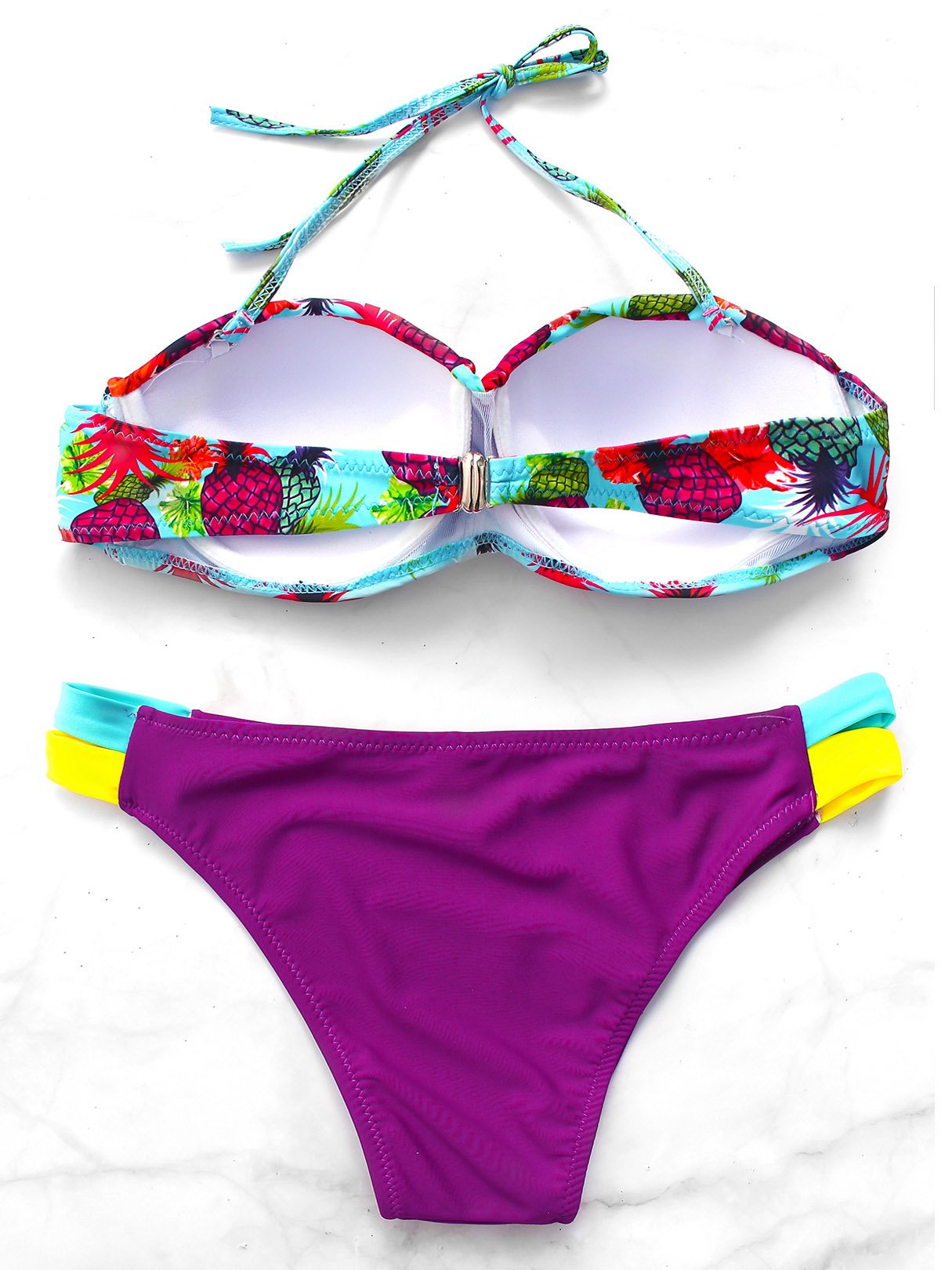 NEW FEELING Womens Purple Bikinis