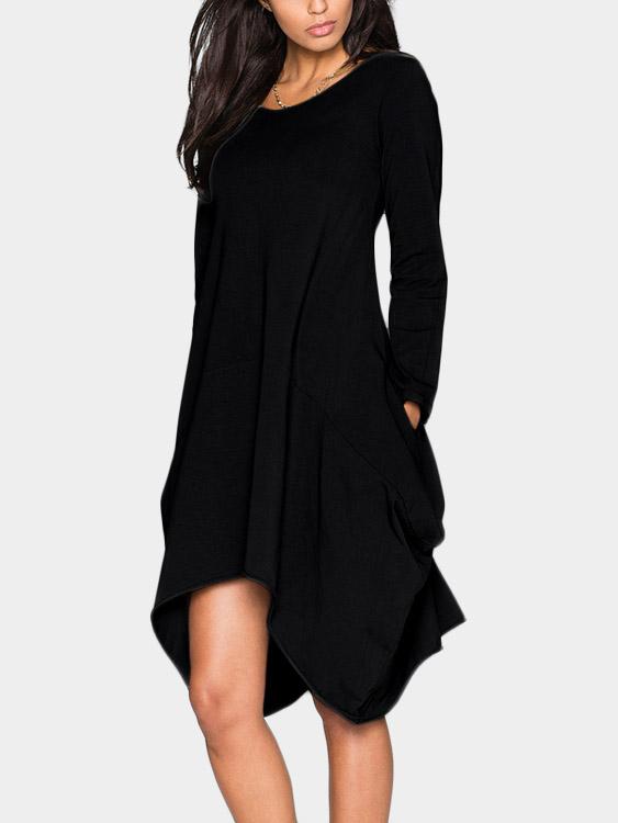 Custom Ladies Grey Casual Dresses