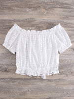 OEM Ladies White Crop Top