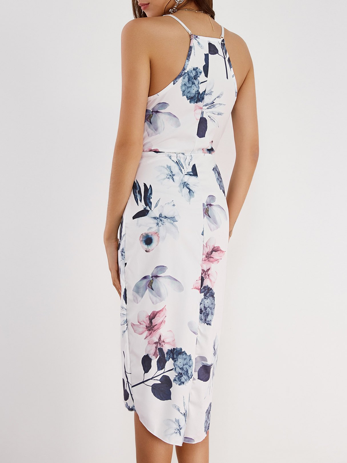 NEW FEELING Womens White Floral Dresses
